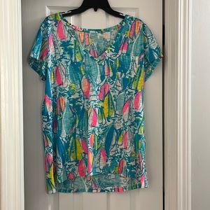 Lilly Pulitzer long sleeve tee. Size Large. Lightly worn.